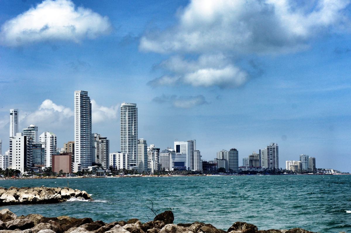 La bahía y el skyline de Bocagrande
